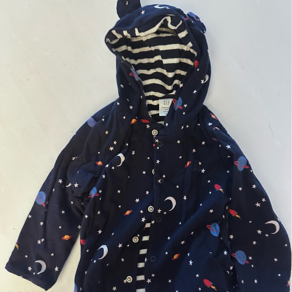 GAP Dark Blue Cosmic Print Jacket
